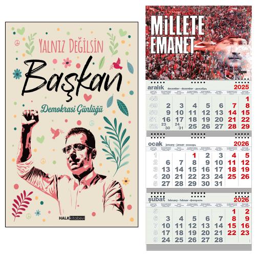 Yalnız Değilsin Başkan ve Gemici Duvar Takvimi-ME