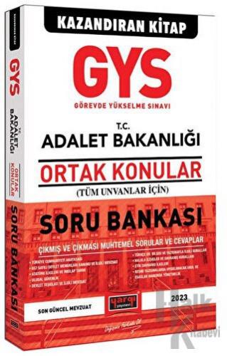 Yargı Yayınları 2023 Adalet Bakanlığı GYS Tüm Unvanlar İçin Ortak Konular Soru Bankası