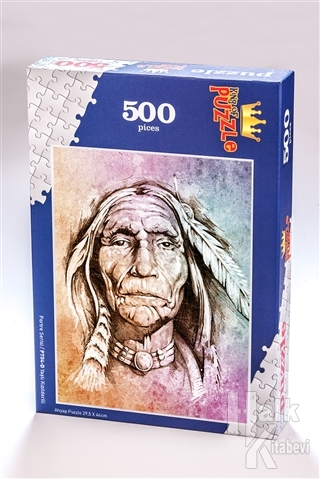 Yaşlı Kızılderili (500 Parça) - Ahşap Puzzle Portre Serisi - (PT04-D)