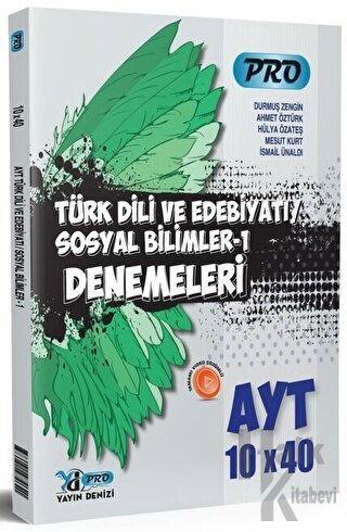 Yayın Denizi AYT Türk Dili ve Edebiyatı Sosyal Bilimler -1 Pro 10 x 40