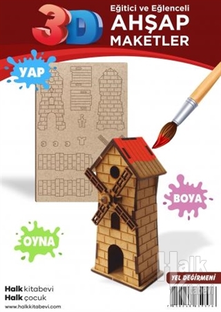 Yel Değirmeni Ahşap Maket - Halkkitabevi