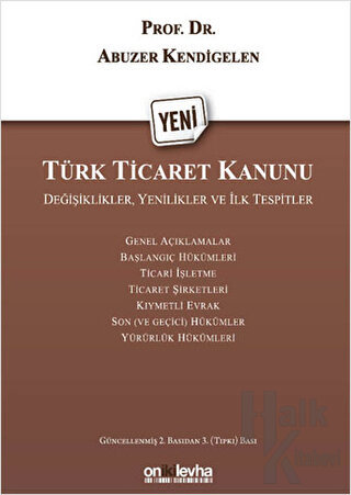 Yeni Türk Ticaret Kanunu (Ciltli)