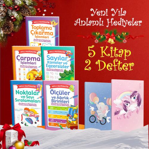 Akıllı Matematik Seti - 5 Kitap  2  Defter -1 - Halkkitabevi