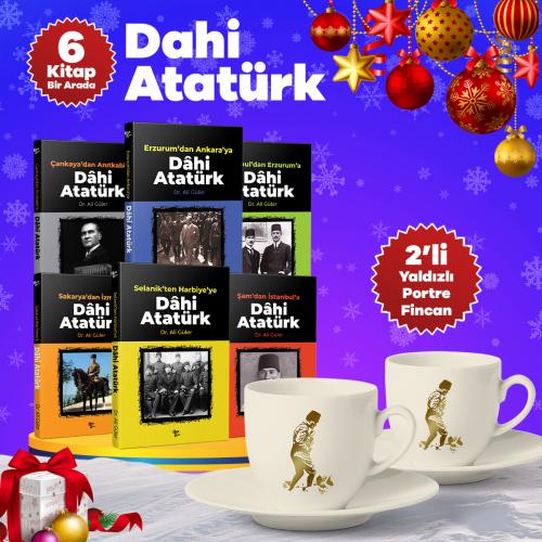 Yılbaşı Dahi Atatürk ve İkili Yaldızlı Kocatepe Fincan