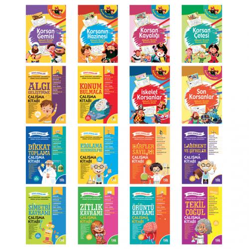 Zeka Soruları ve Korsanlar Boyama 16 Kitap - Halkkitabevi