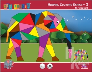 ZET Puzzle Animal Colours Series-3 Fil/Elephant - Halkkitabevi