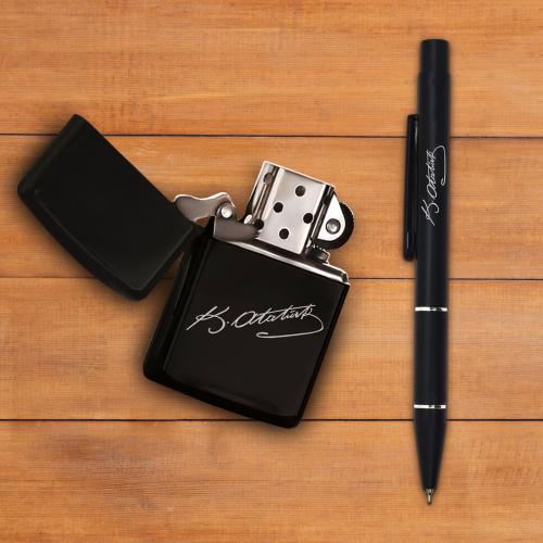 Benzinli Çakmak - İmzalı Kalem